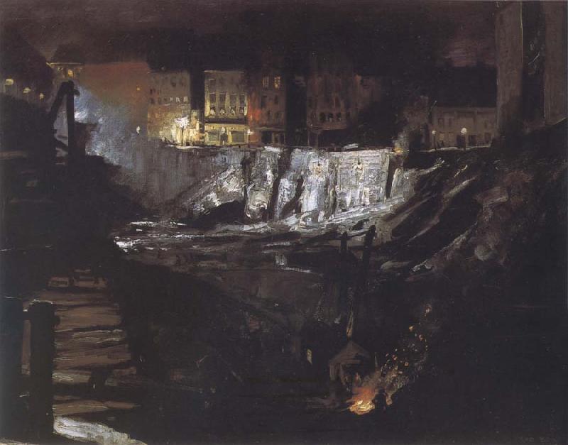 George Bellows Excavation at Night